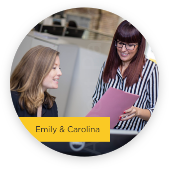 Team members Emily and Carolina
