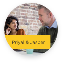 Team members Priyal and Jasper